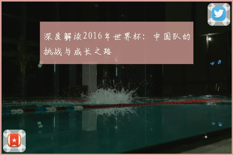 深度解读2016年世界杯:中国队的挑战与成长之路