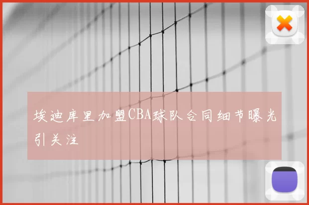 埃迪库里加盟CBA球队合同细节曝光引关注